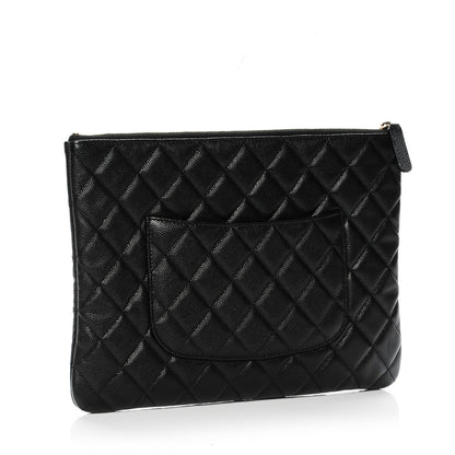 Chanel Caviar Quilted Medium Cosmetic Case Black 3 of 7