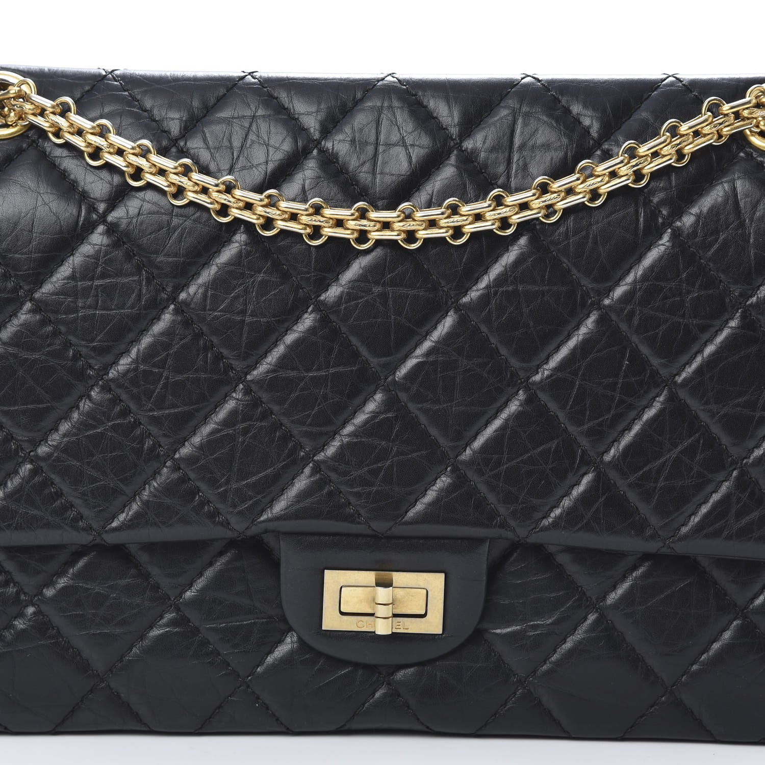 Chanel Aged Calfskin Quilted 2.55 Reissue 226 Flap Black 10 of 13