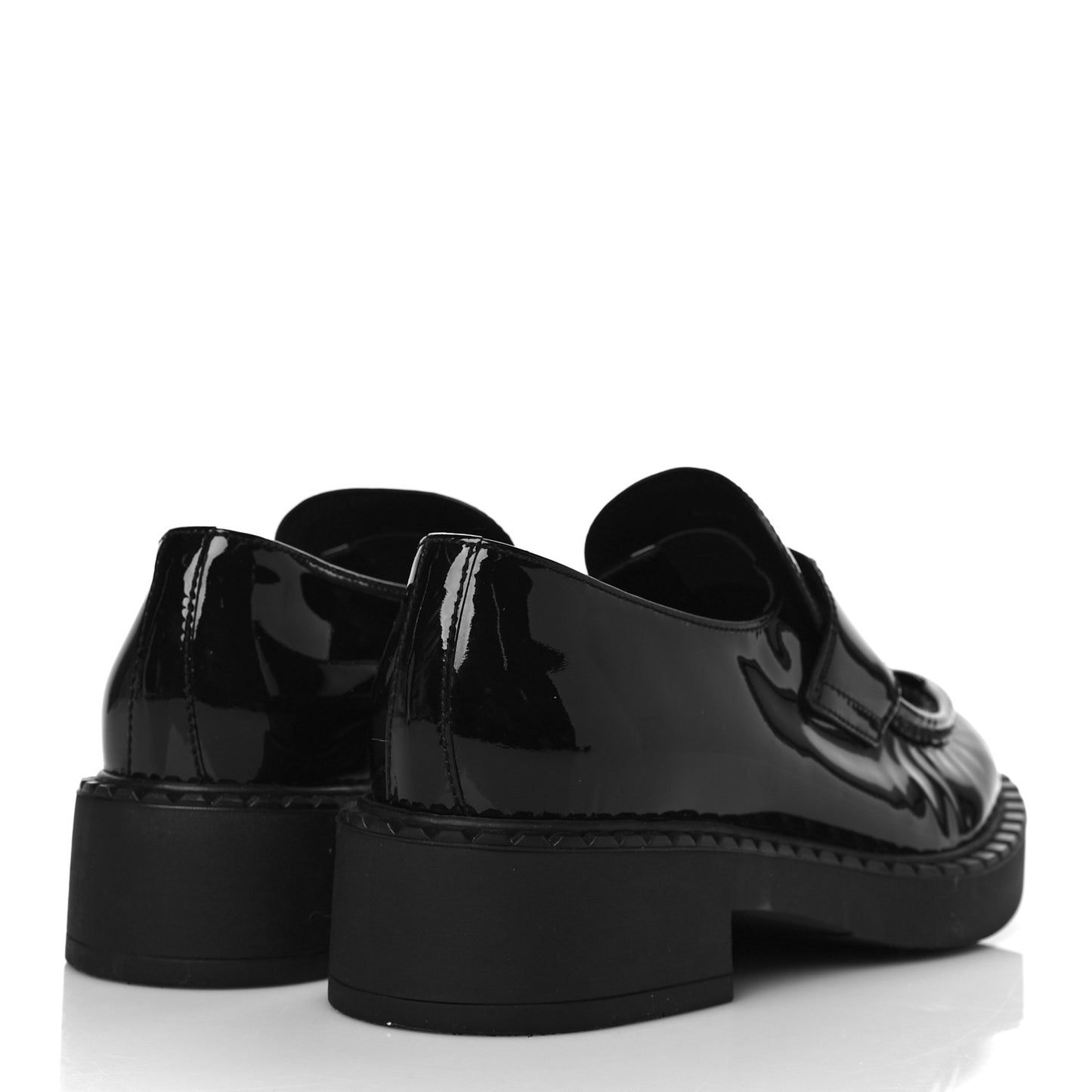 Vernice Triangle 50mm Loafers 39.5 Black