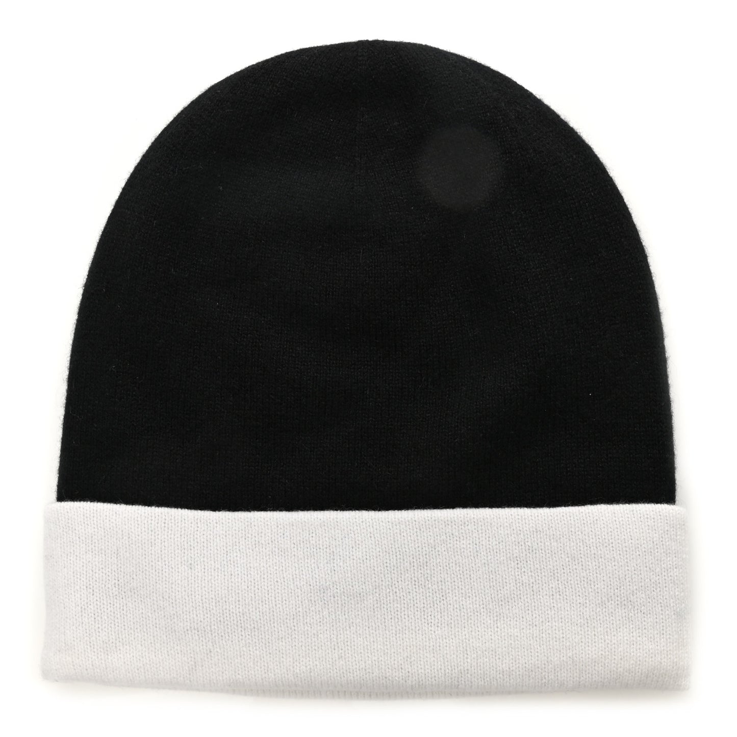 Cashmere CC Beanie Hat Black White