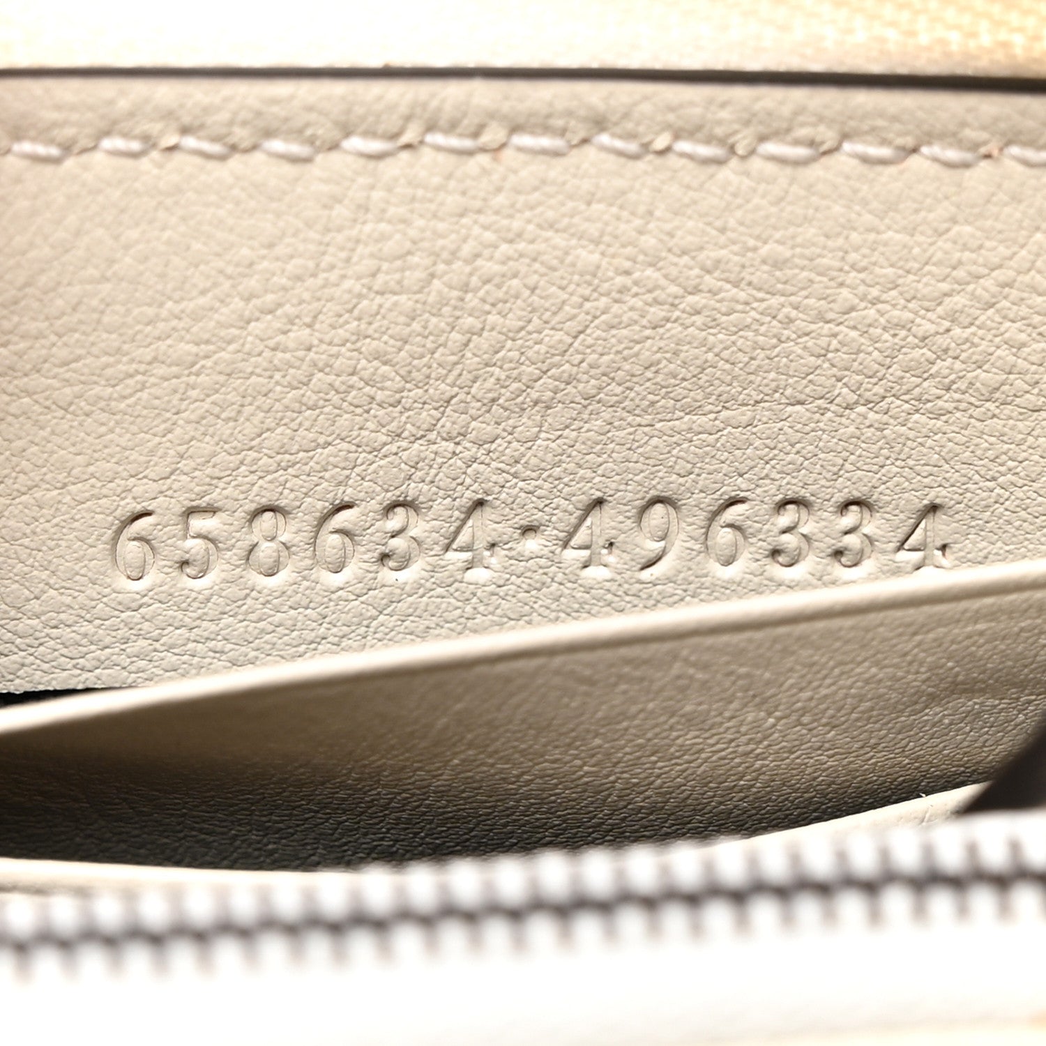 Gucci Wonka Grain Calfskin Diana Zip Around Continental Wallet Mystic White 7 of 8