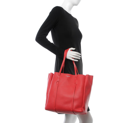 Balenciaga Veau Baltimore Double Sided Small Everyday Tote Rouge Vermeil Black 2 of 8