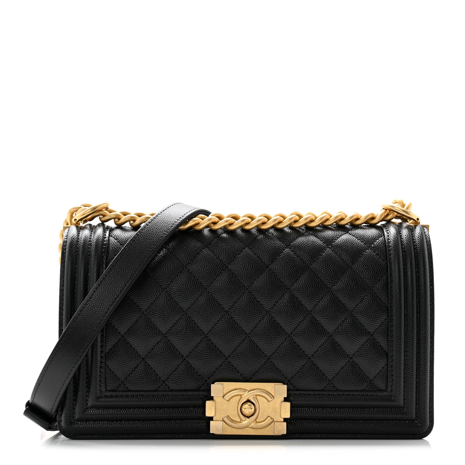 Chanel Caviar Quilted Medium Boy Flap Black 1 of 10
