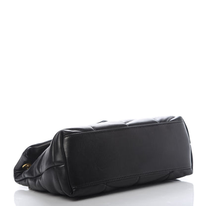 Saint Laurent Lambskin Quilted Small Loulou Puffer Monogram Chain Satchel Black 4 of 10