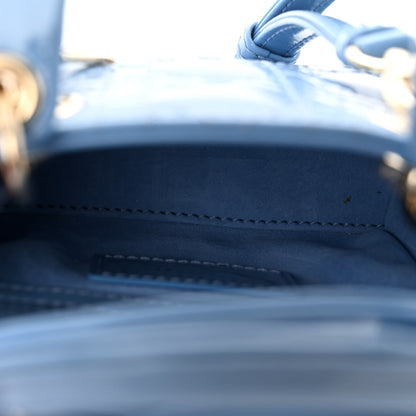 Christian Dior Patent Cannage Micro Lady Dior Cornflower Blue 5 of 9
