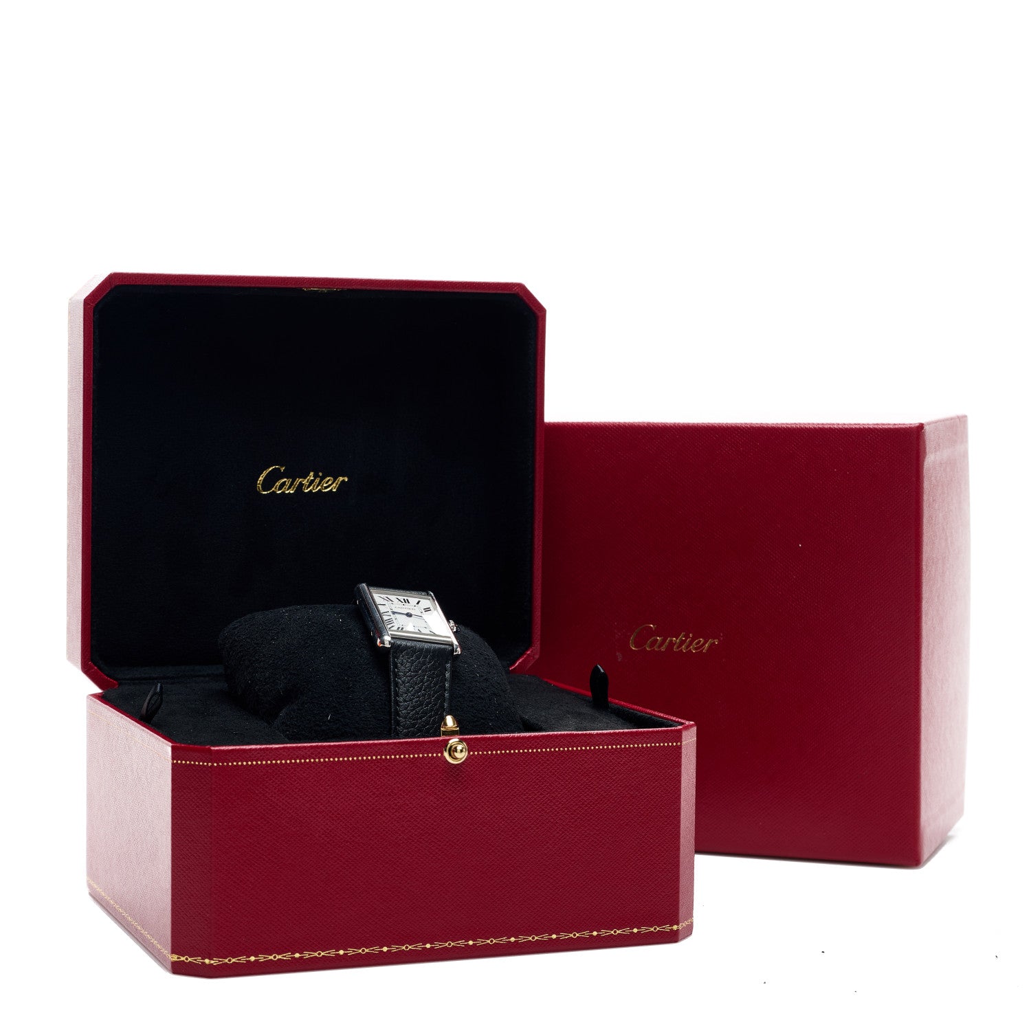 Cartier Stainless Steel Calfskin 25mm Must de Cartier Tank Quartz Watch 5 of 5