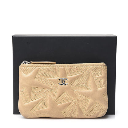 Chanel Metallic Lambskin Star Embossed Coin Purse Case Gold 11 of 11