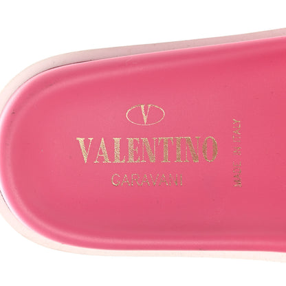 Valentino Garavani Nappa Free Rockstud Spike Slide Sandals 35 Shadow Pink 7 of 12
