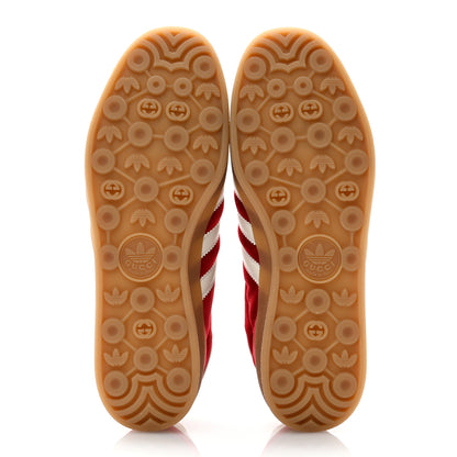 Gucci X ADIDAS Softy Velvet Suede Madeira Demetra Mens Gazelle Sneakers 11 Vulcanic Red Off White Hibiscus Red 5 of 9