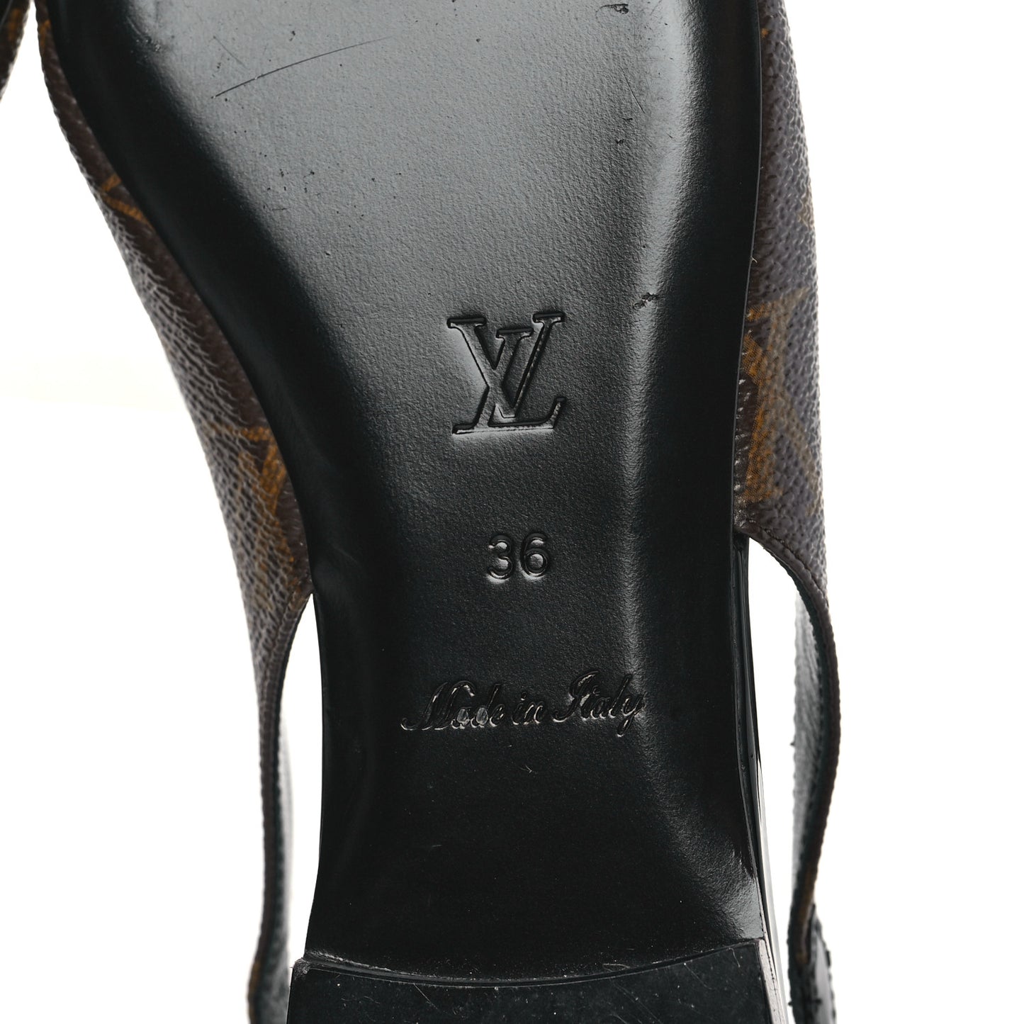 Patent Monogram Cherie Slingback Ballerina Flats 36