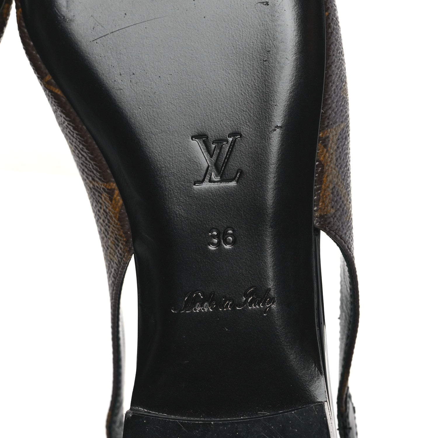 Louis Vuitton Patent Monogram Cherie Slingback Ballerina Flats 36 6 of 8