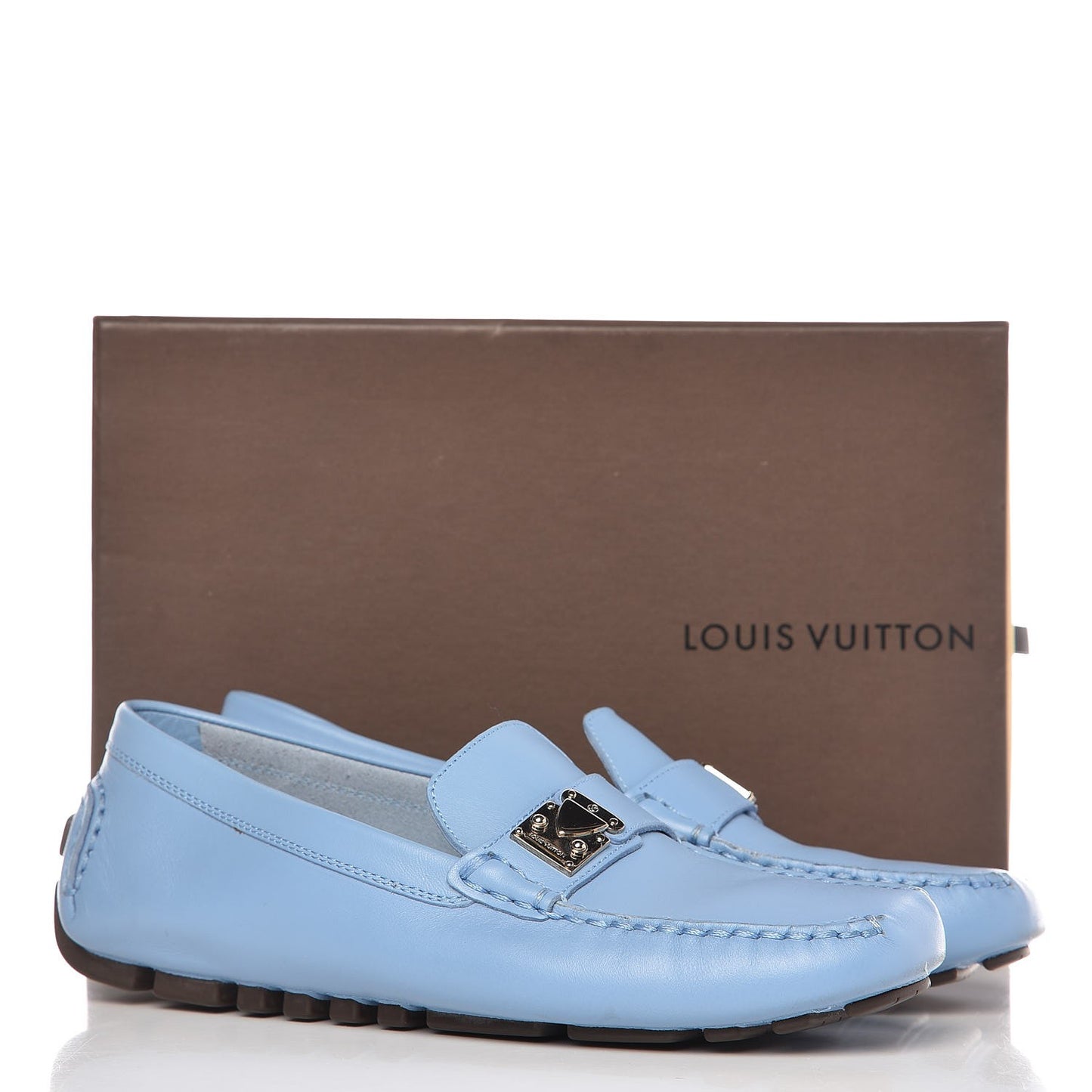 Calfskin Lombok Mocassin Loafers 38 Blue