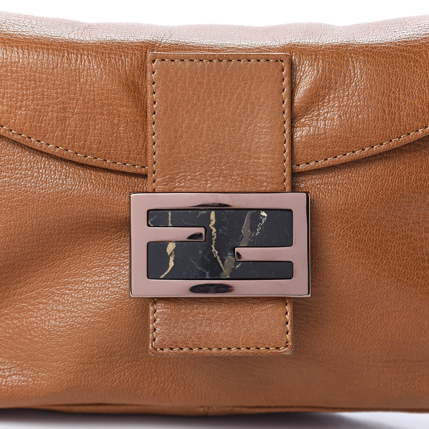Fendi Calfskin Baguette Miel 9 of 9