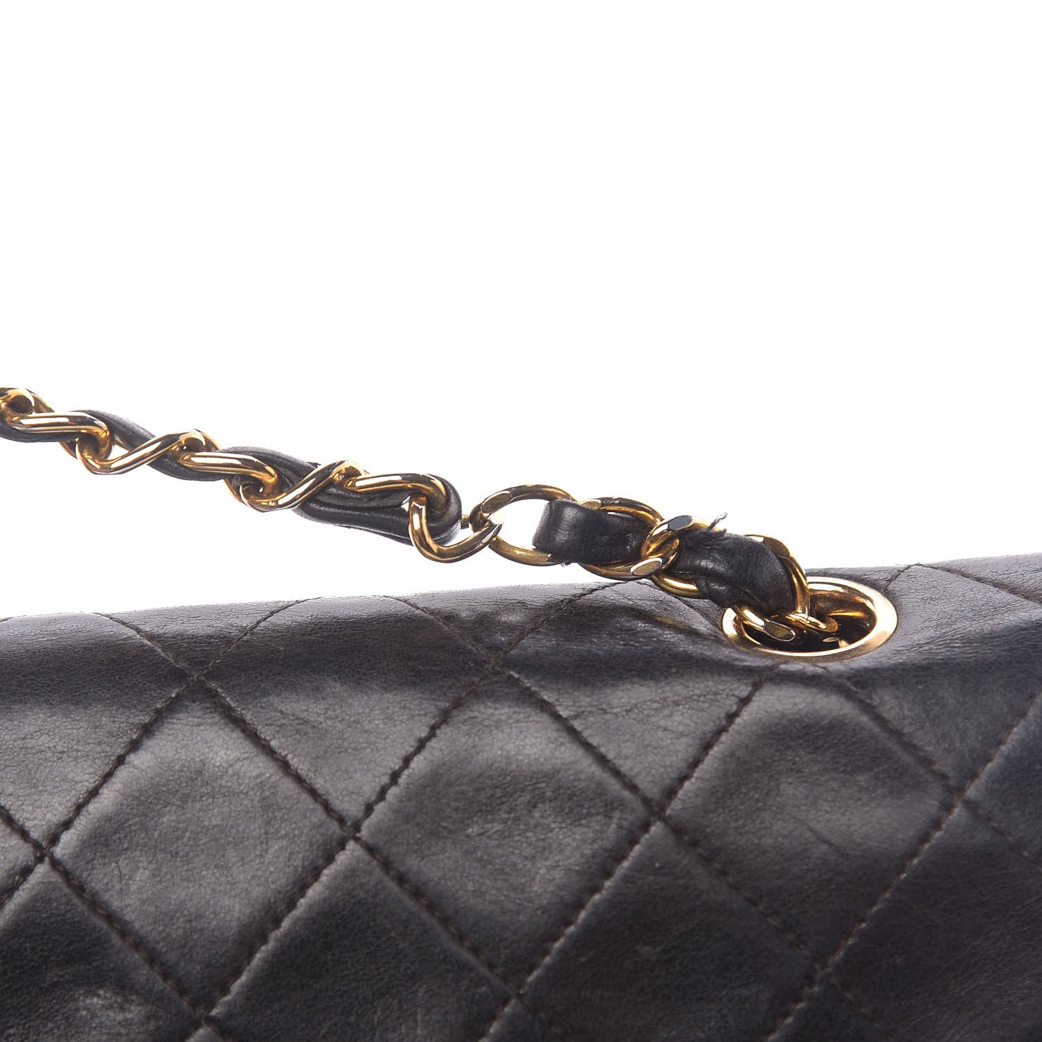Chanel Lambskin Quilted Medium Double Flap Black 9 of 13
