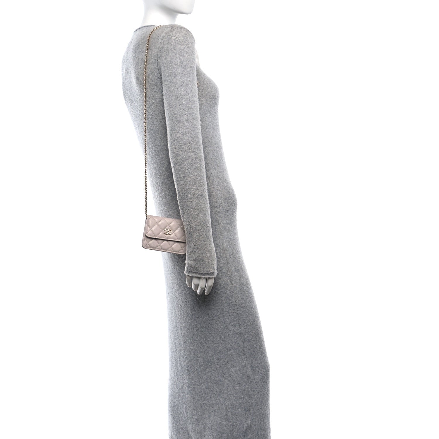 Chanel Caviar Quilted Miss Coco Clutch With Chain Light Purple 2 of 11