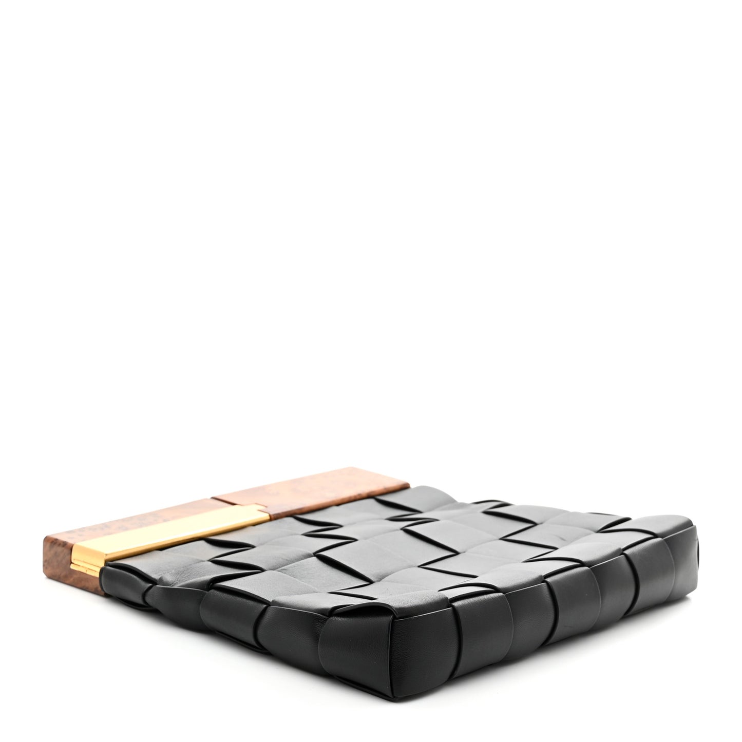 Nappa Intrecciato The Snap Clutch Black