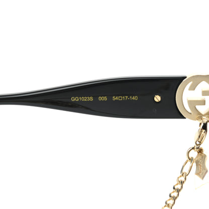 Gucci Acetate Square Frame Chain Sunglasses GG1023S Black 7 of 7