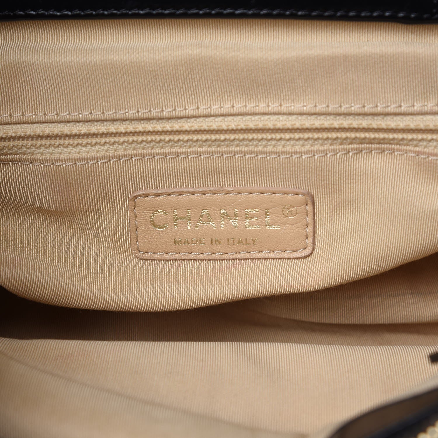 Chanel Calfskin Quilted In The Mix Shopping Tote Beige Black 7 of 15