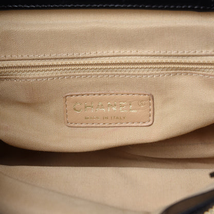 Chanel Calfskin Quilted In The Mix Shopping Tote Beige Black 7 of 15