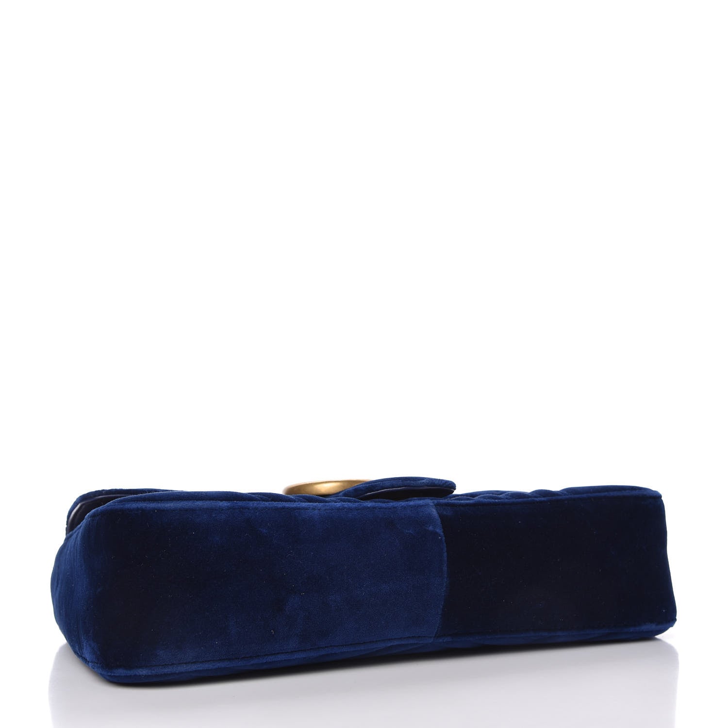 Gucci Velvet Matelasse Medium GG Marmont Shoulder Bag Cobalt Blue 4 of 11