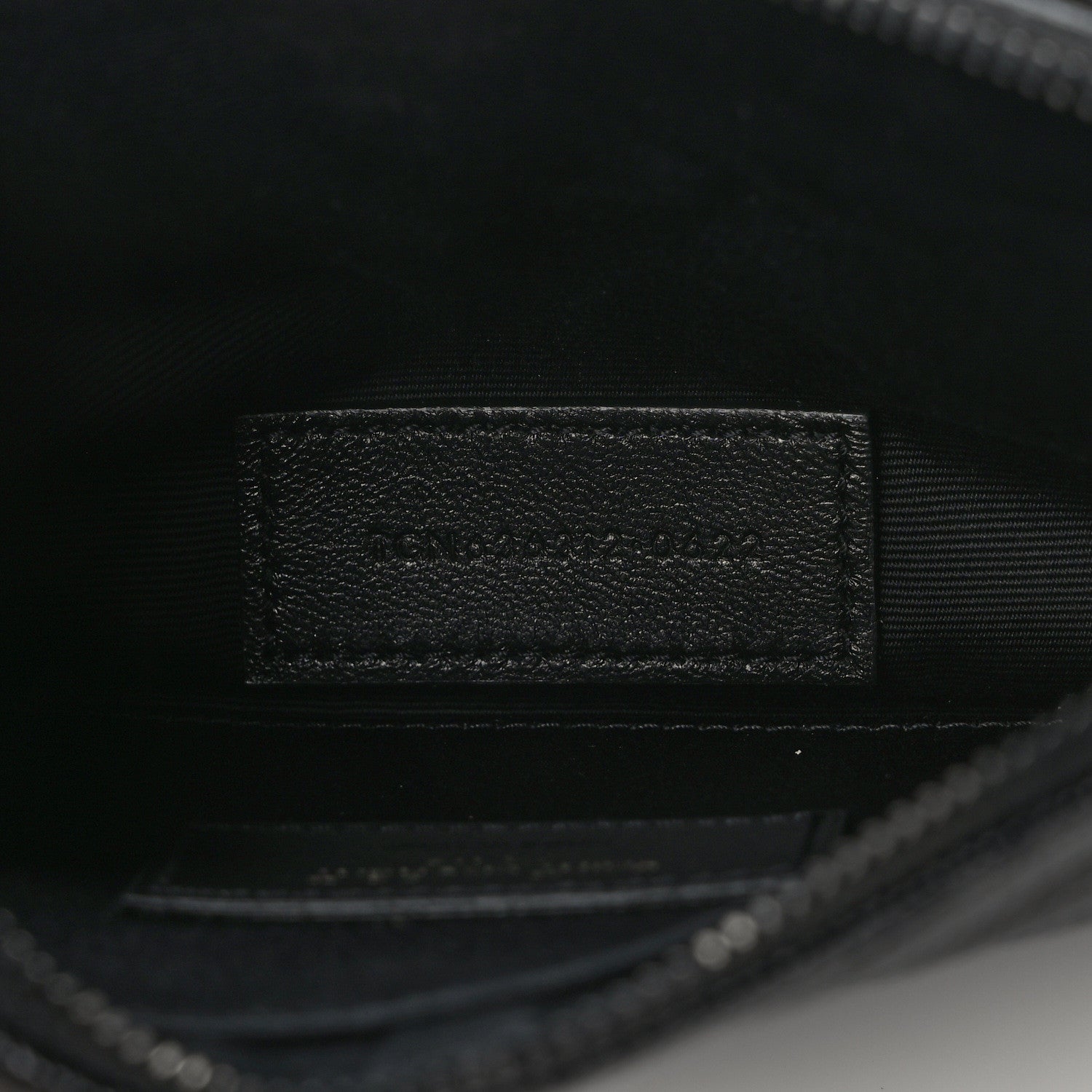 Saint Laurent Grain De Poudre Chevron Monogram Bill Pouch Black Black 7 of 9