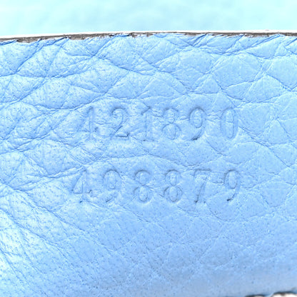 Gucci Calfskin Small GG Marmont Top Handle Bag Clear Sky Blue 7 of 11