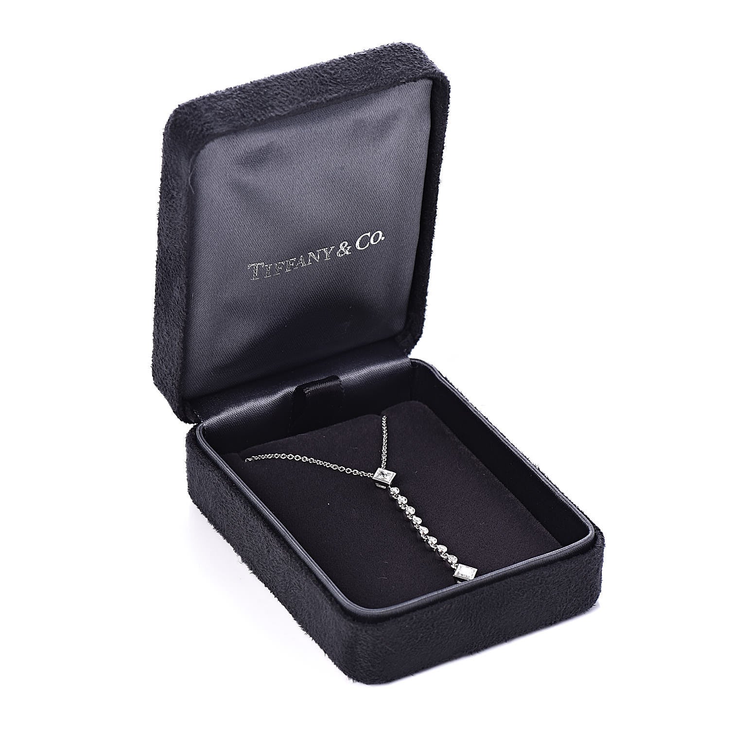 Tiffany Platinum Diamond Grace Pendant Necklace 7 of 7