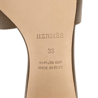 Hermes Epsom Oasis Sandals 38 Etoupe 14 of 18