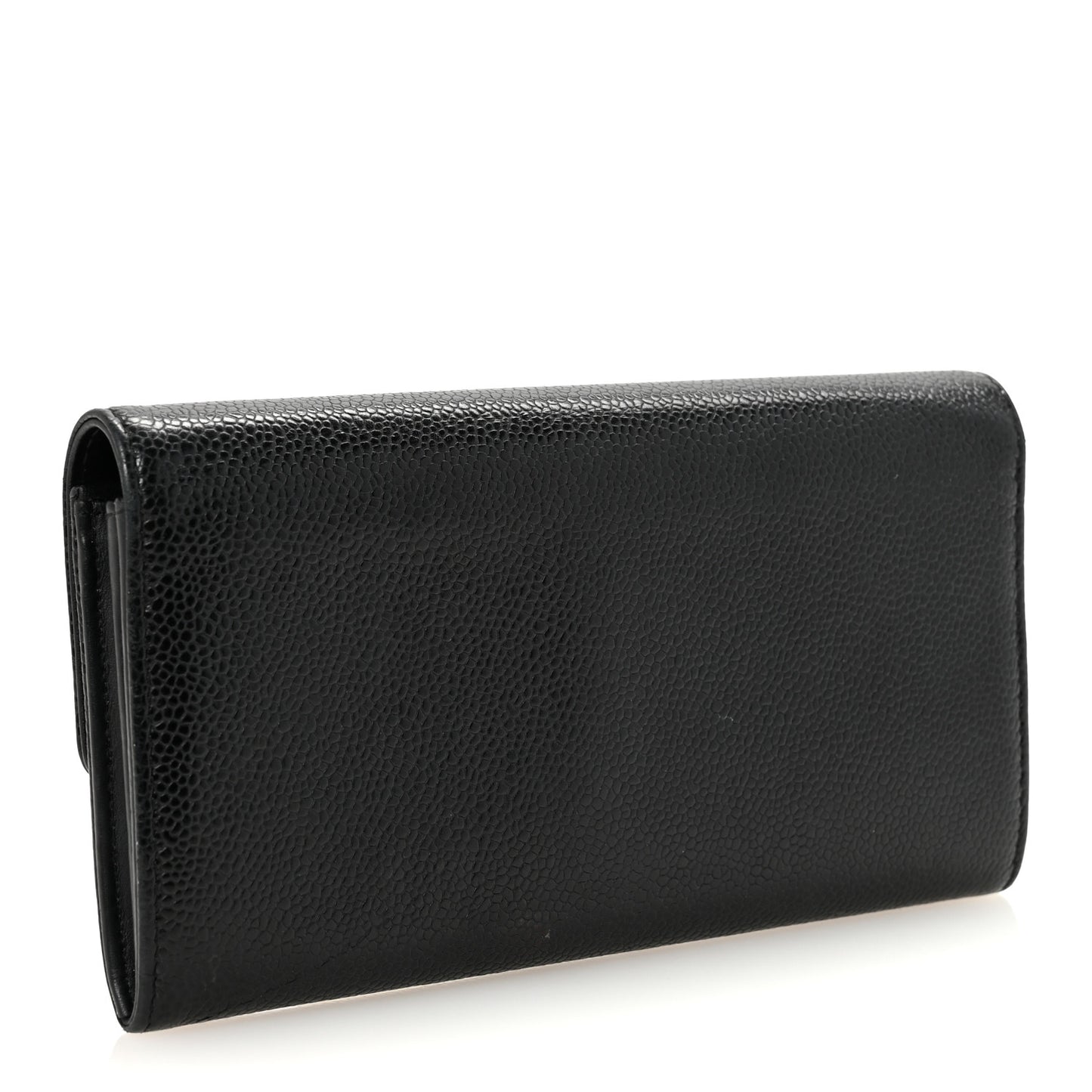 Caviar Timeless CC Large Gusset Flap Wallet Black