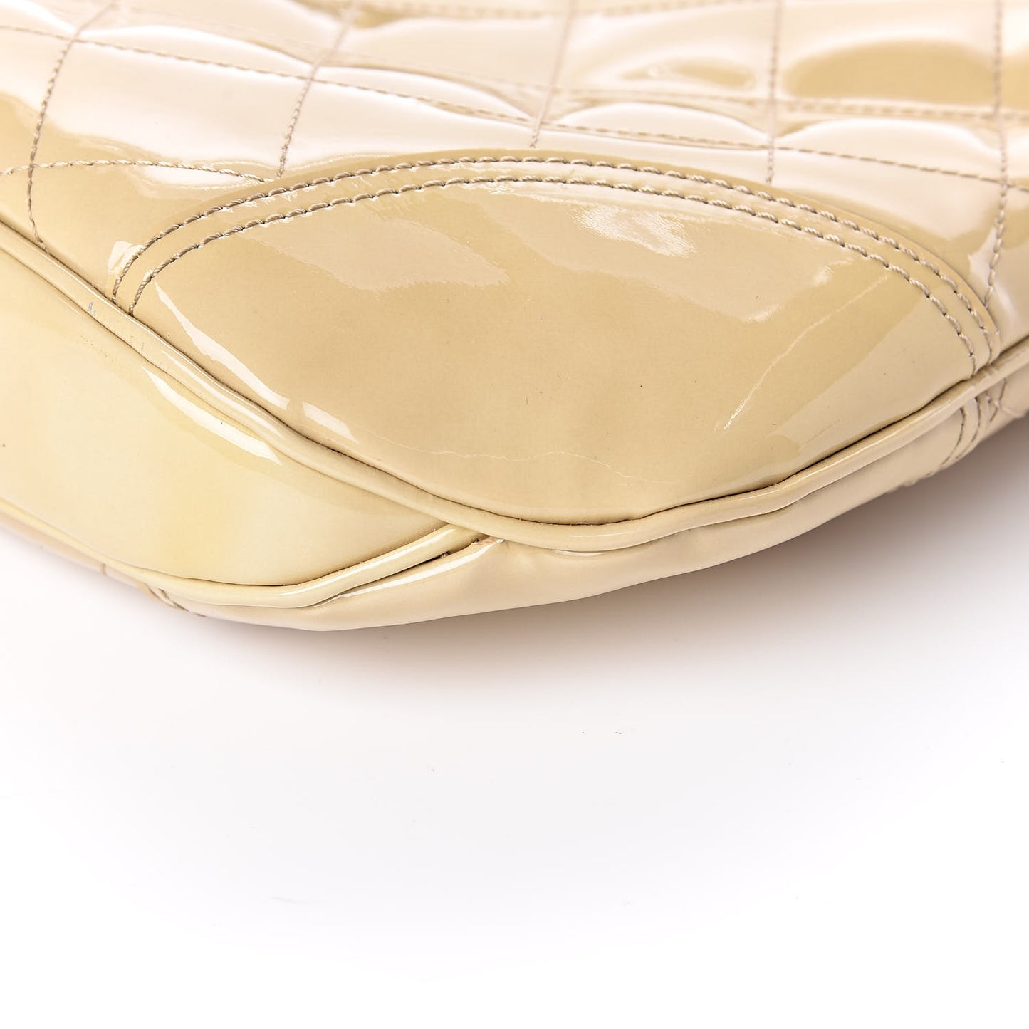 Patent Quilted Brook Hobo Beige