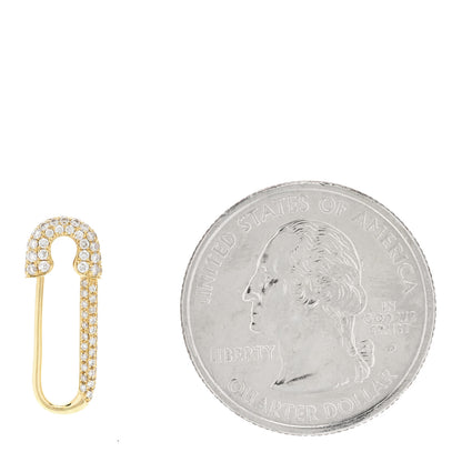 Anita Ko 18K Yellow Gold Diamond Mini Safety Pin Earring 2 of 5