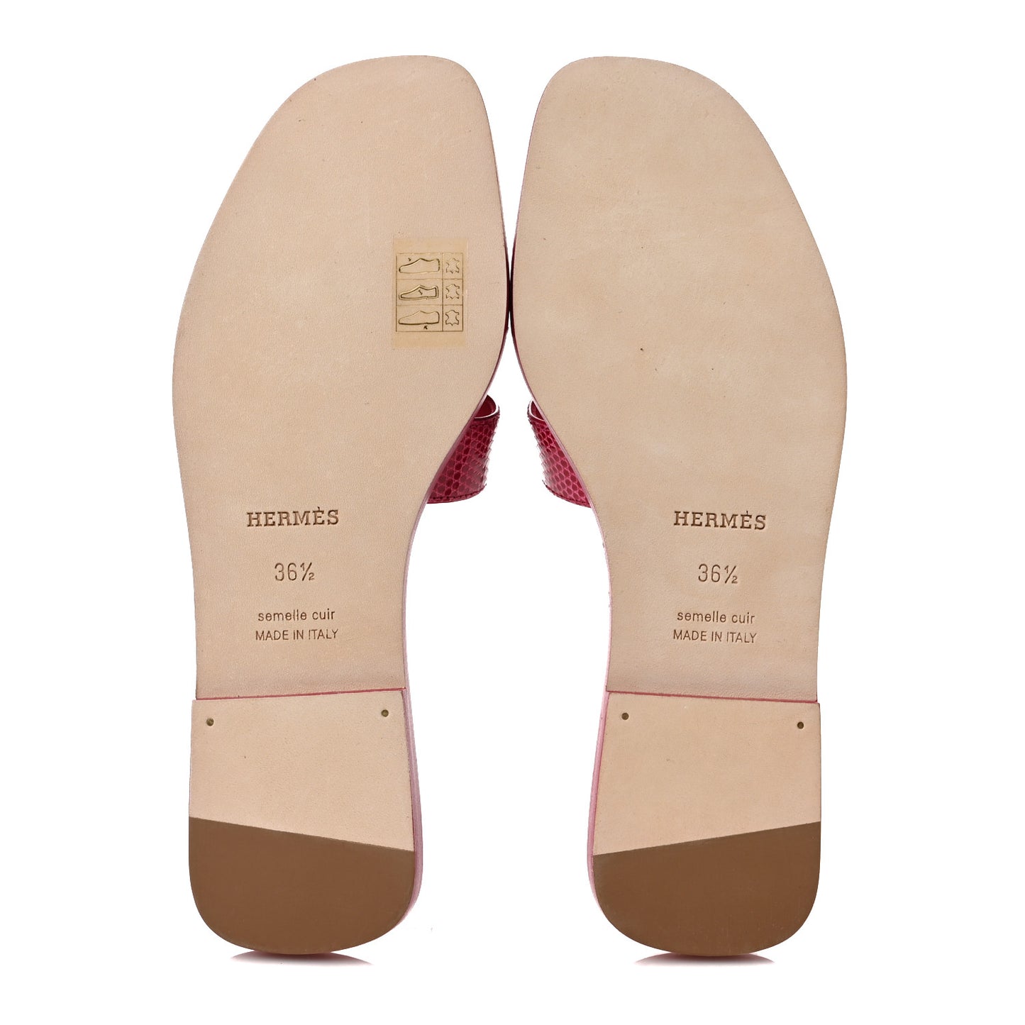 Lizard Oran Sandals 36.5 Fuchsia