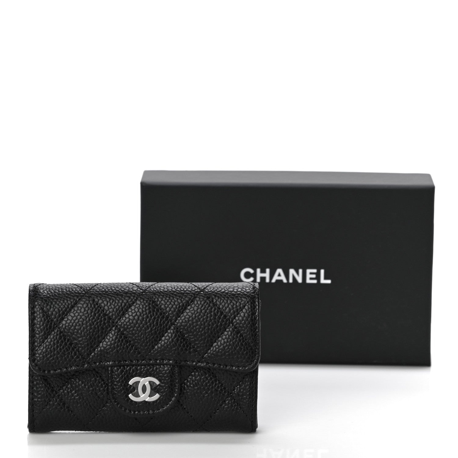 Chanel Caviar Quilted Flap Card Holder Wallet Black 12 of 12