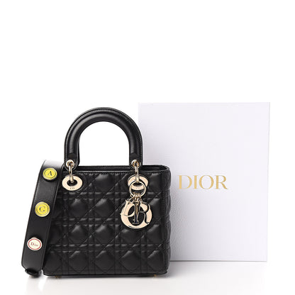 Christian Dior Lambskin Cannage Small Lucky Badges My Lady Dior Black 10 of 10