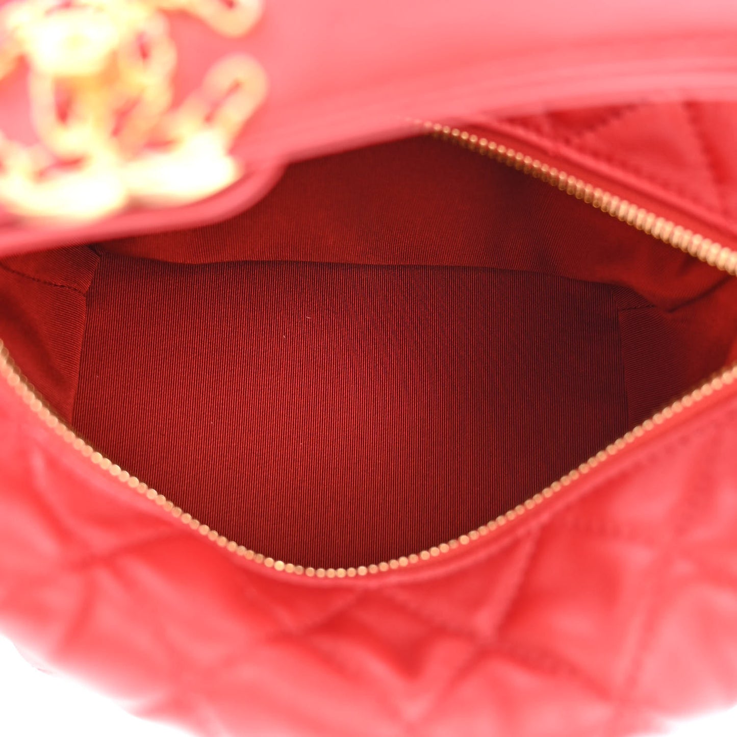 Lambskin Quilted Perfect Meeting Hobo Red