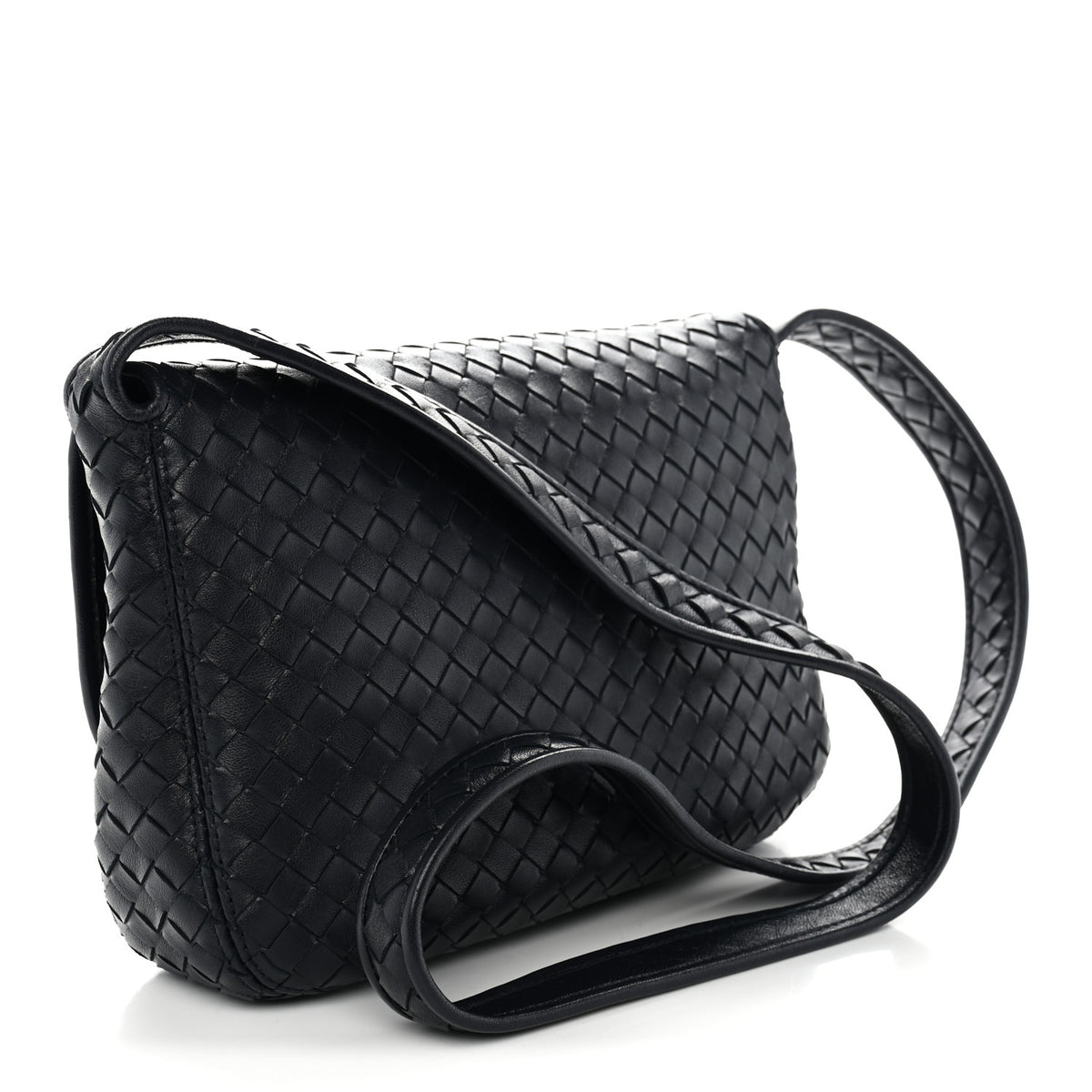 Bottega Veneta Nappa Intrecciato Medium Veneto Messenger Bag Midnight 3 of 11