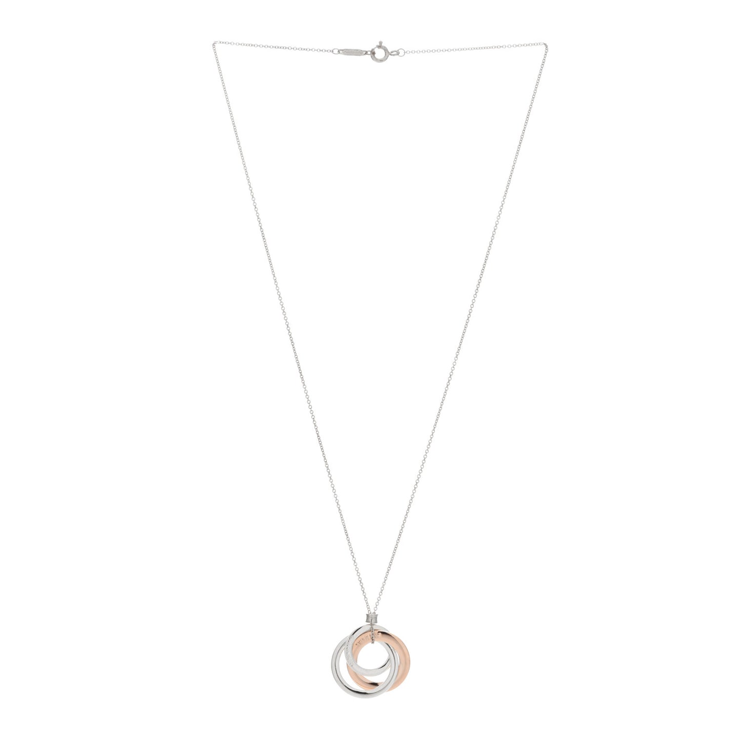 Sterling Silver Rubedo 1837 Circles Pendant Necklace