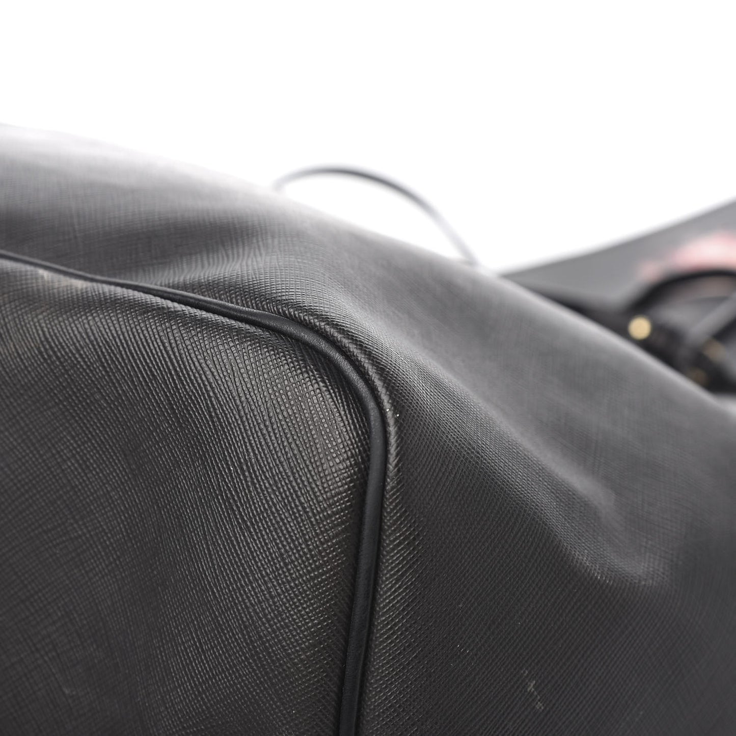 Textured Coated Canvas Rottweiler Pint Large Antigona Tote Black