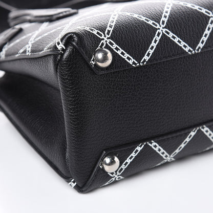 Burberry Goatskin Link Print Baby Banner Tote Black 8 of 9