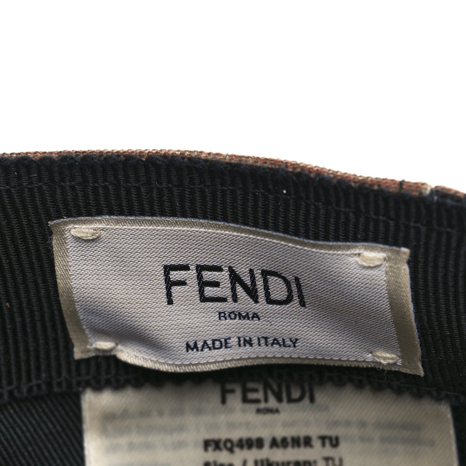 Fendi Canvas FF Reloaded Baseball Hat Tobacco Red 7 of 8