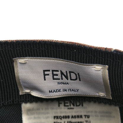 Fendi Canvas FF Reloaded Baseball Hat Tobacco Red 7 of 8