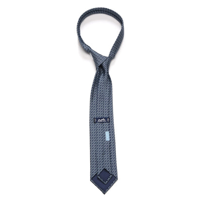 Hermes Mens Silk Printed Heraklion Neck Tie 3 of 5