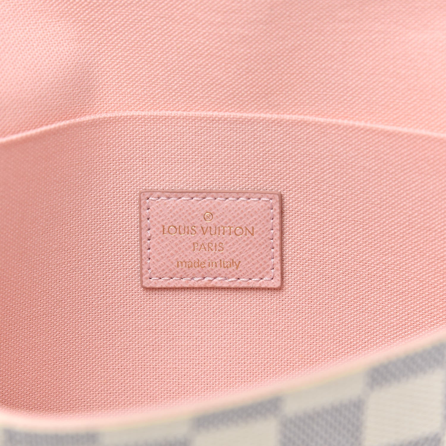 Louis Vuitton Damier Azur Pochette Felicie Chain Wallet Rose Ballerine 6 of 9