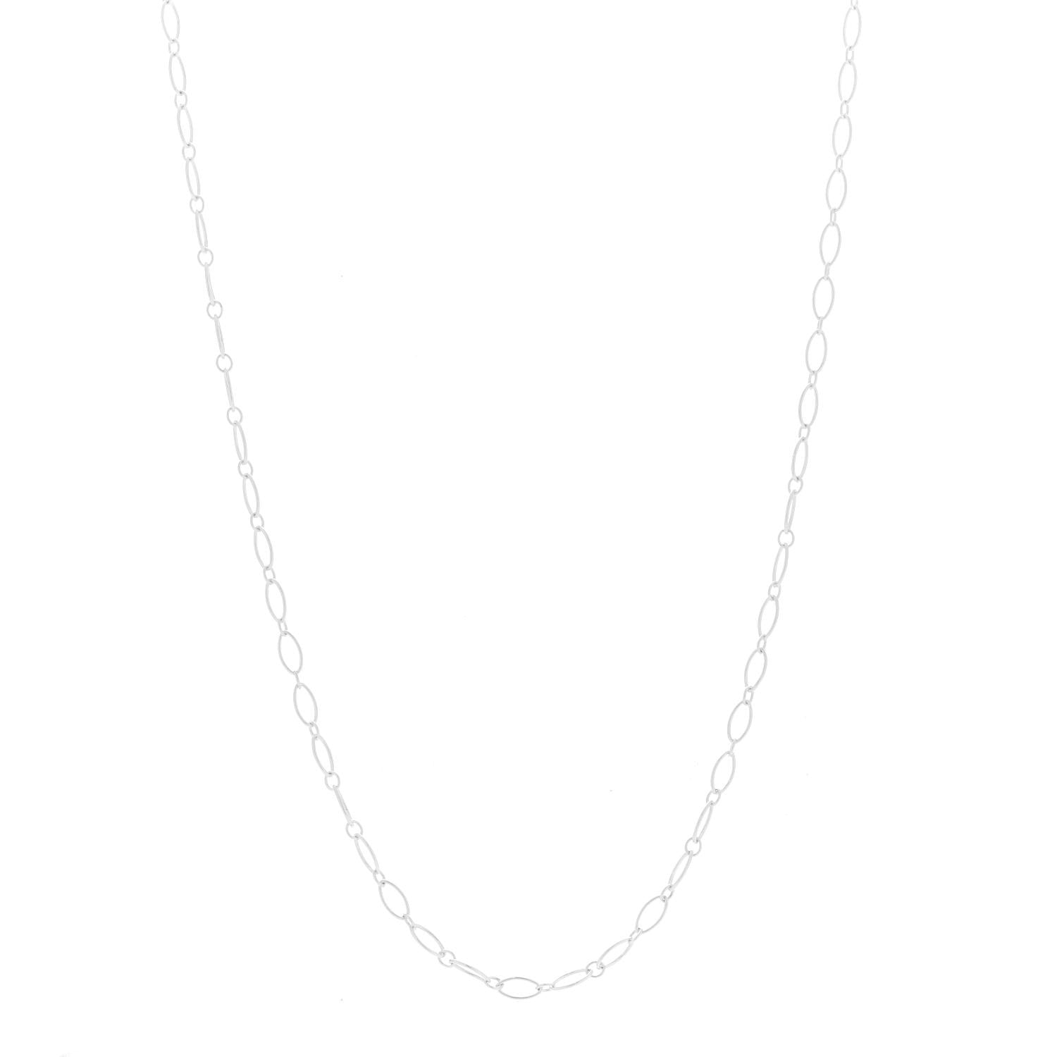 Tiffany Sterling Silver Oval Link Chain Necklace 24.5" 1 of 7