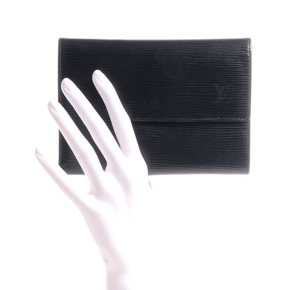 Louis Vuitton Epi Porte Tresor Etui Papiers Wallet Black 2 of 7