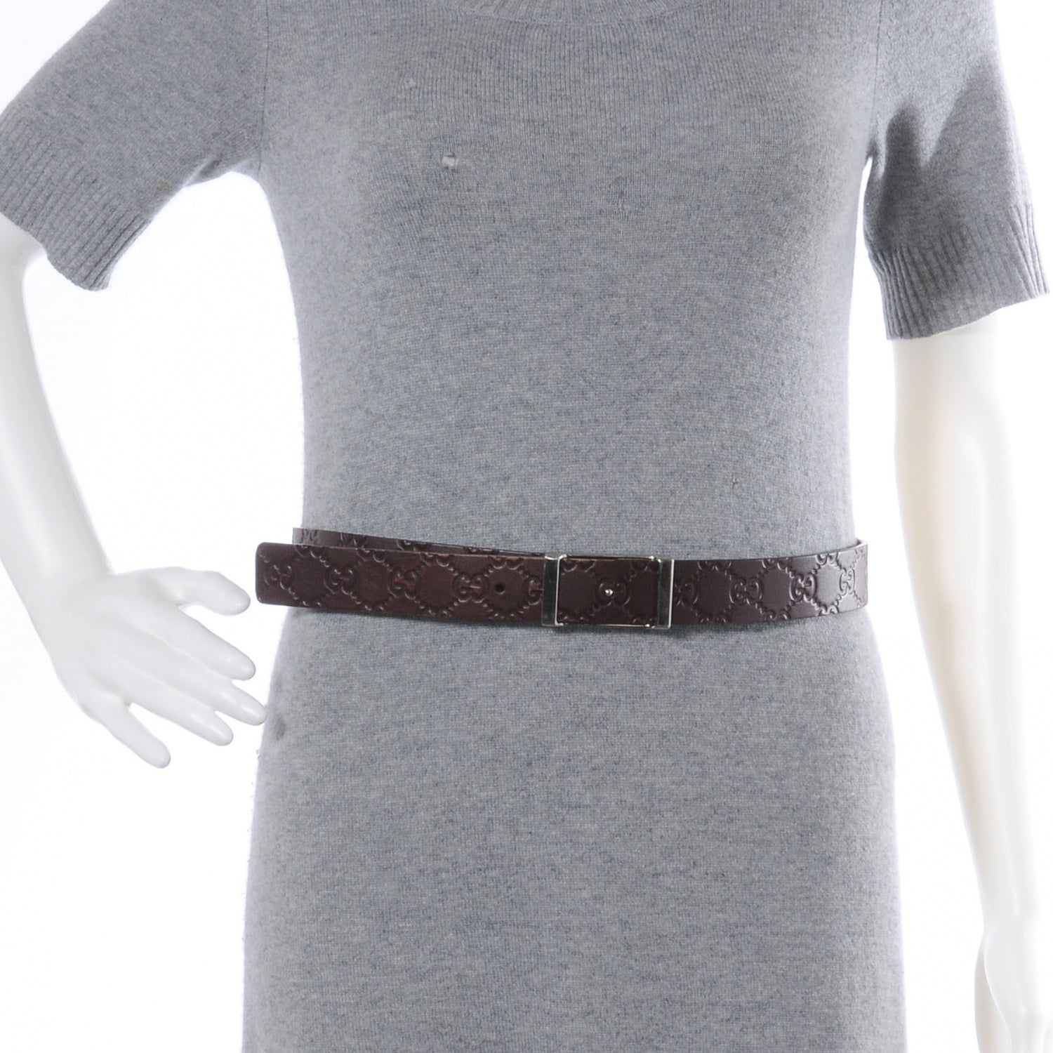 Gucci Guccissima Leather Belt 80 32 Brown 2 of 5