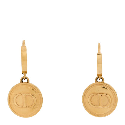 Christian Dior Metal CD Earrings Aged Gold 1 of 4