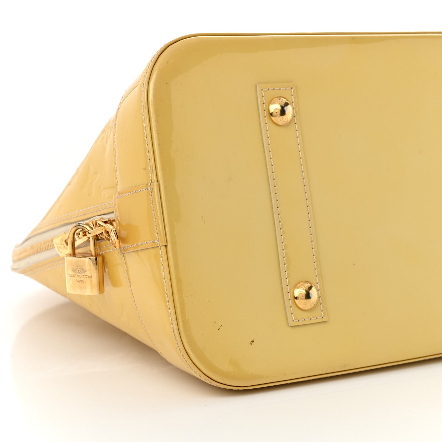 Louis Vuitton Vernis Alma GM Blanc Corail 9 of 17