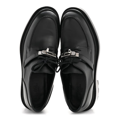Hermes Glossed Calfskin First Oxford 37 Black 3 of 22