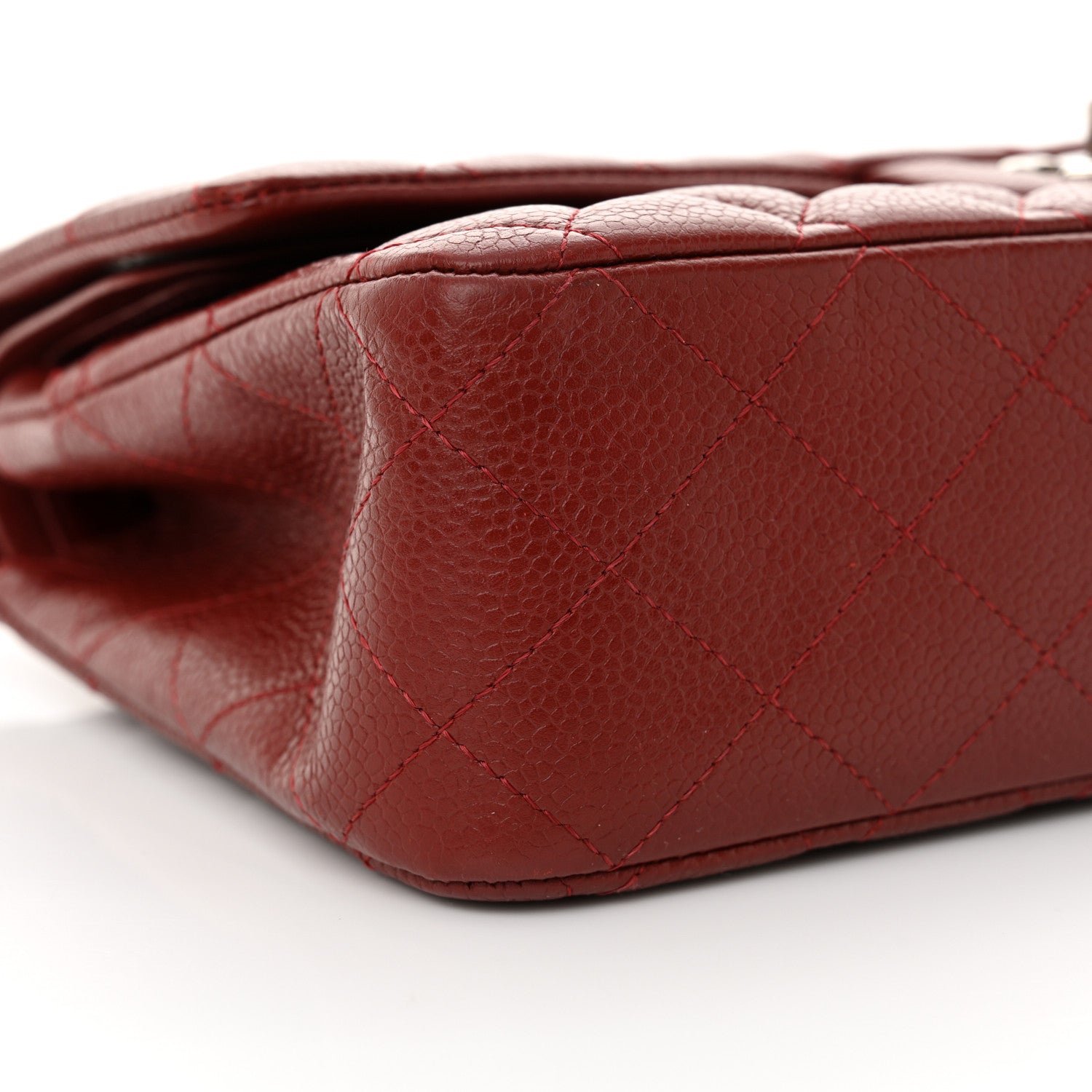 Chanel Caviar Quilted Medium Double Flap Burgundy 9 of 12